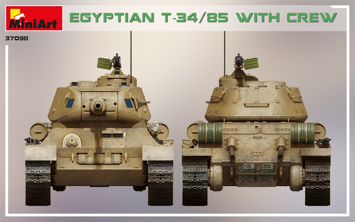 MiniArt 37098 1:35 T-34/85 Mısır - Mürettebatı ile birlikte