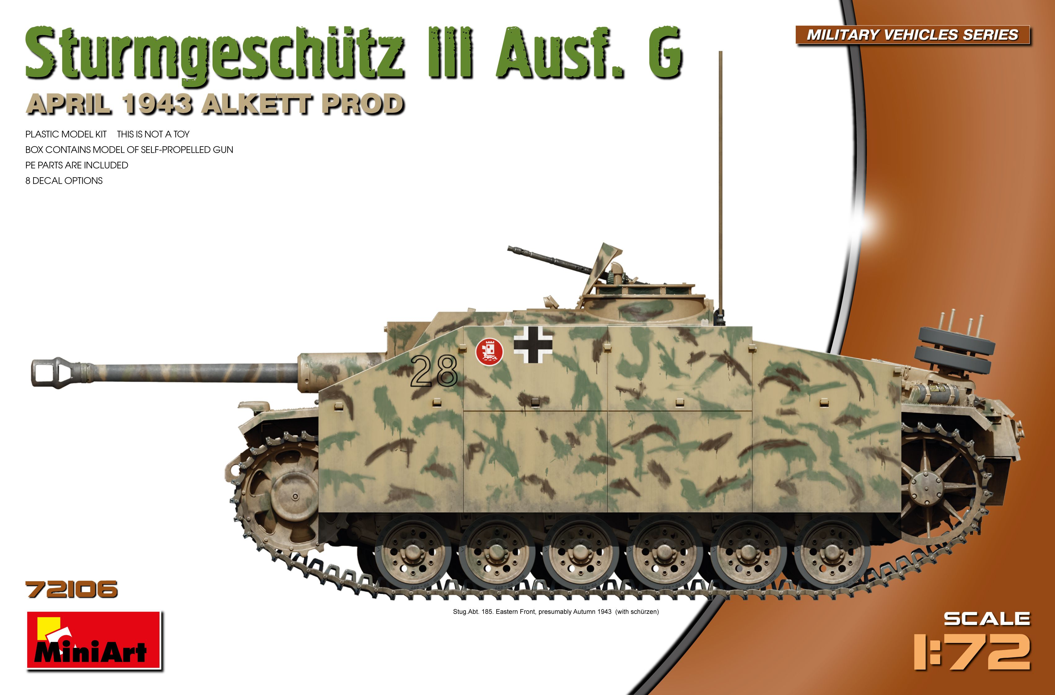 MiniArt 72106 1:72 1:72 StuG III Ausf. G Nisan 1943 Üretimi