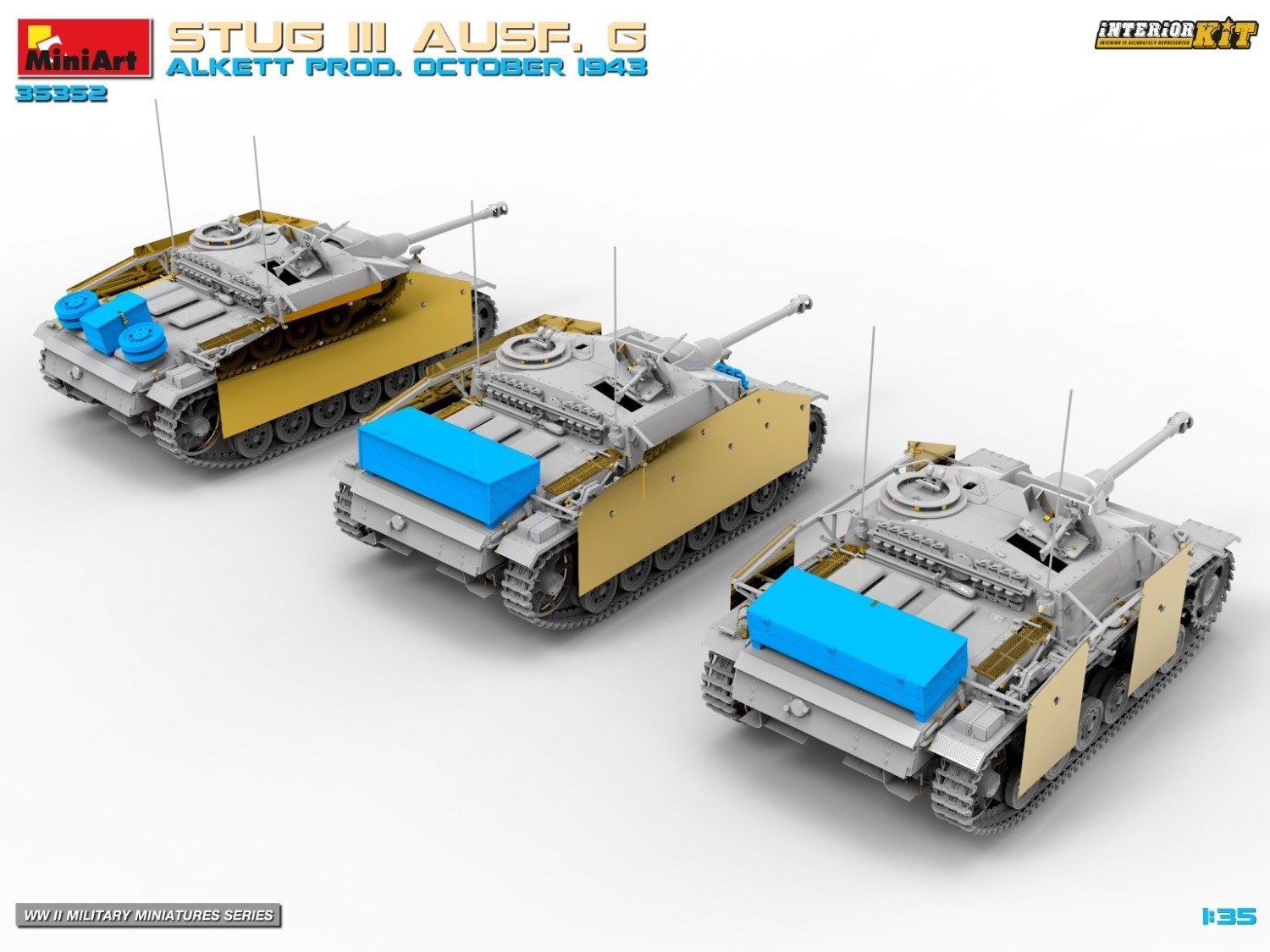 MiniArt 35352 1:35 1:35 Stug III Ausf. G Ekim 1943 Alkett Prod. Interior Kit