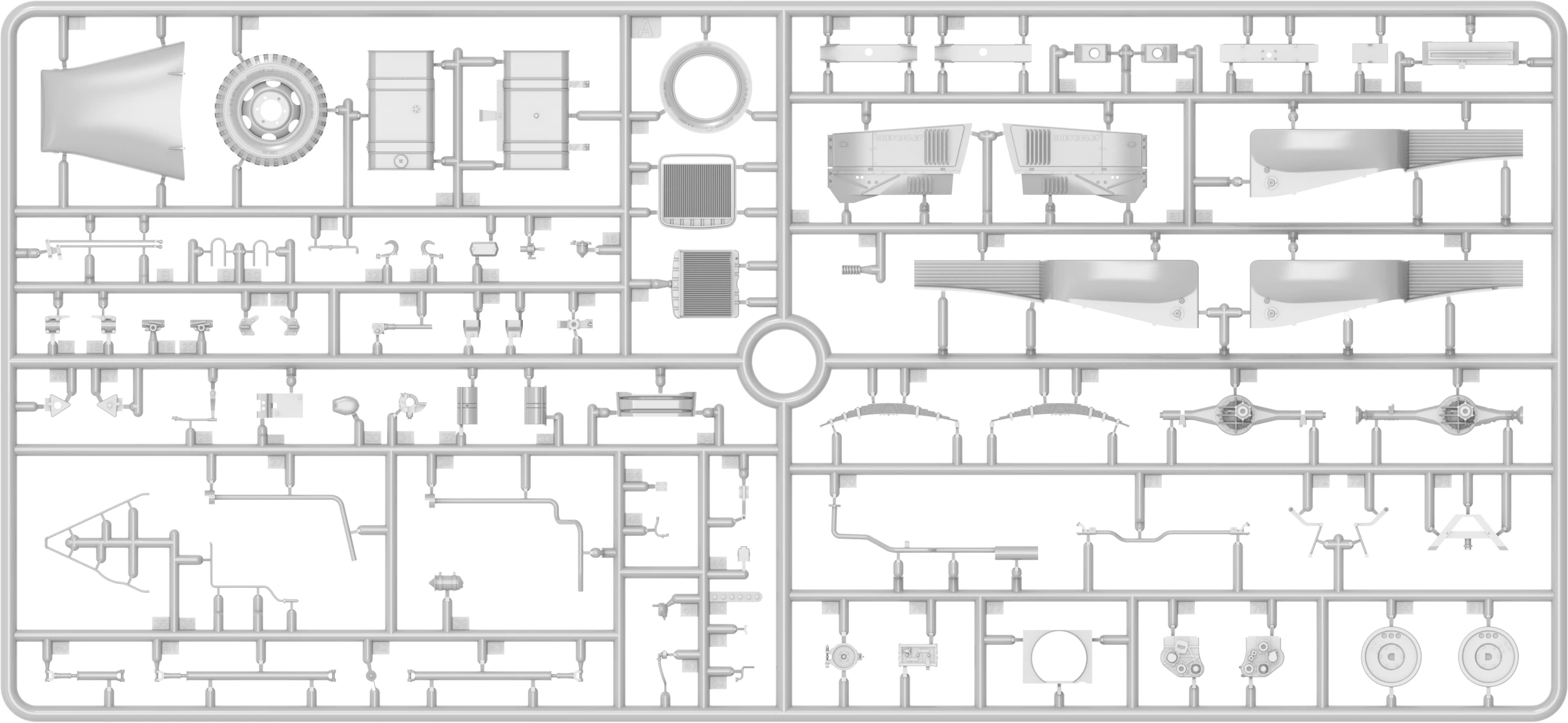 MiniArt 35372 1:35 G7107 1,5 T 4x4 Römorklu Kargo Kamyonu Maketi