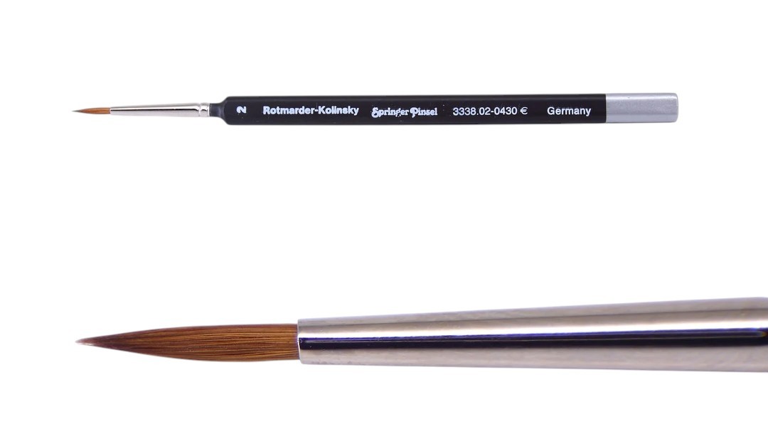 Springer Pinsel Üçgensi Künstler-Aquarellpinsel Kolinsky Fırça 02