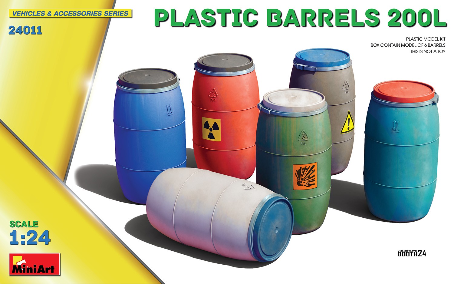 MiniArt 1:24 Plastik Bidonlar 200L.