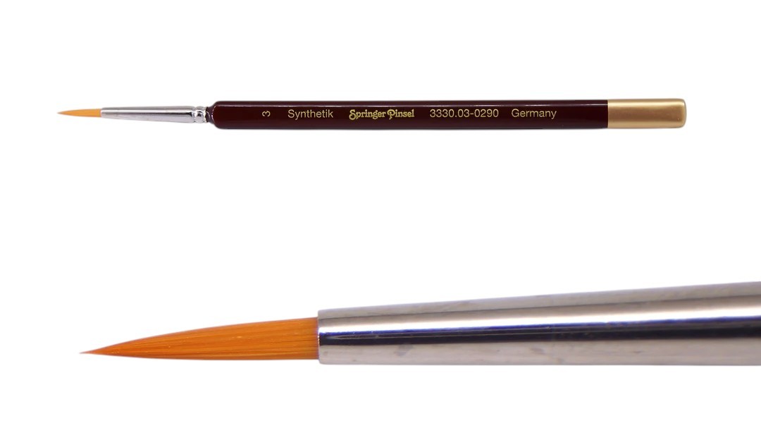 Springer Pinsel Üçgensi Künstler-Aquarellpinsel Sentetik Fırça 03