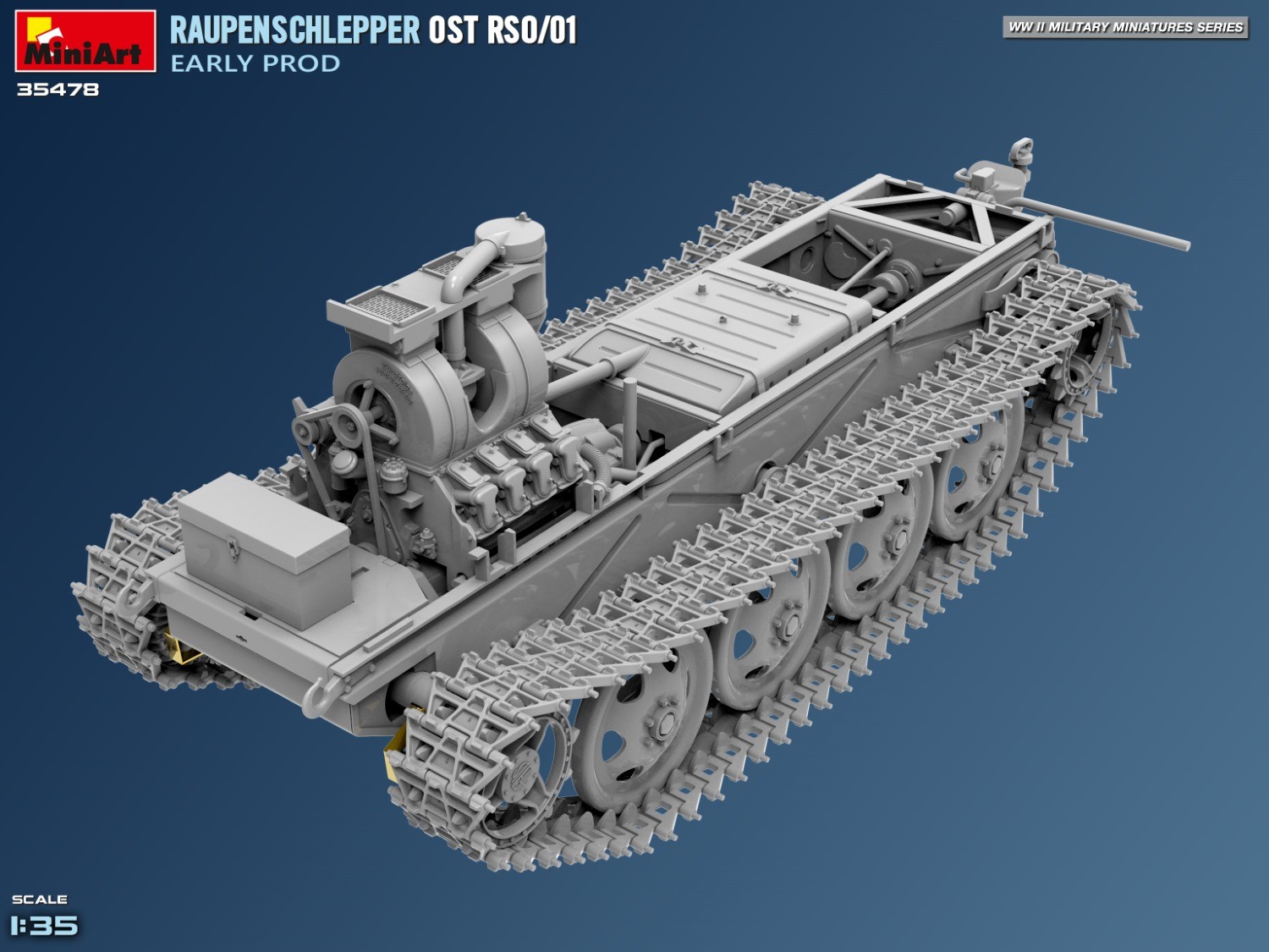 MiniArt 35478 1:35 Raupenschlepper Ost RSO/01. Erken Üretim