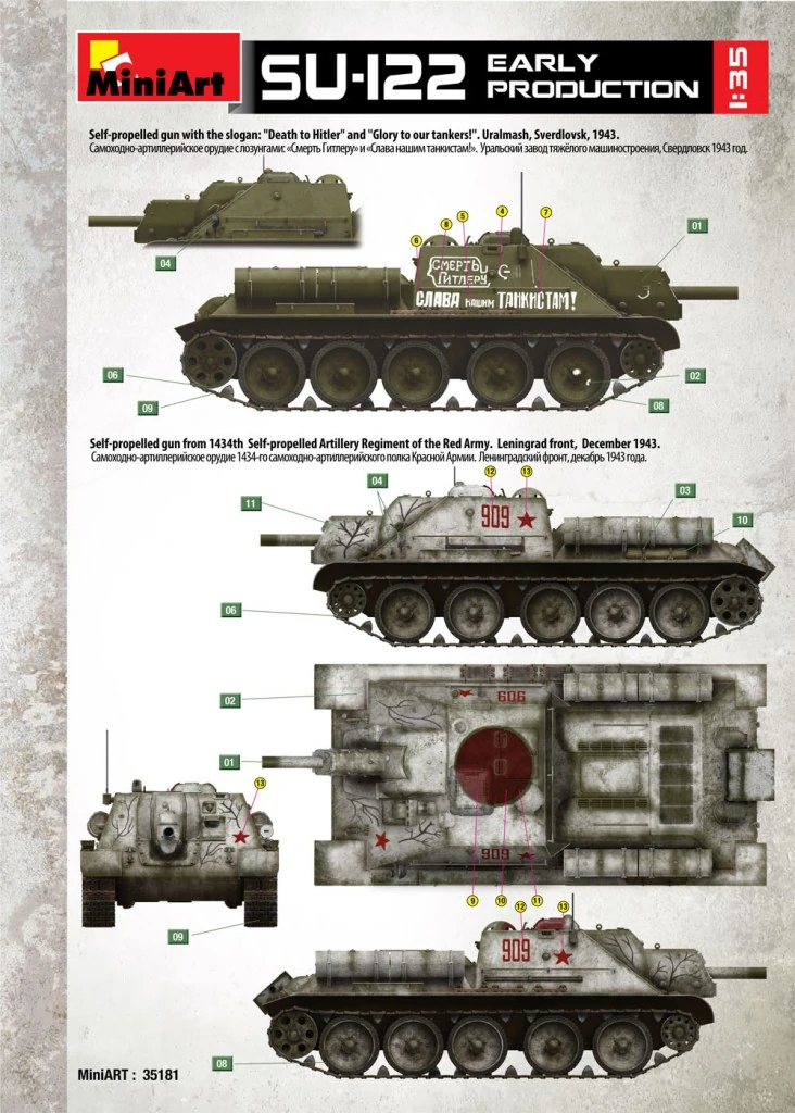 MiniArt 35181 1:35 SU-122 İlk Üretim
