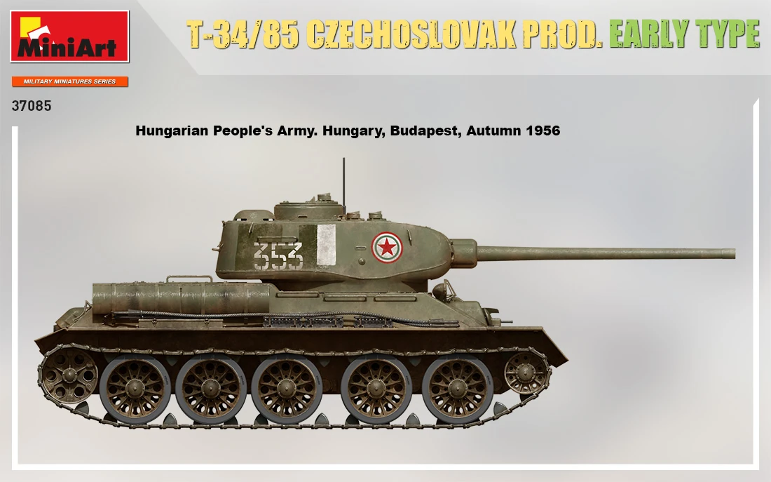 MiniArt 37085 1:35 T-34/85 Çekoslovakya Üretimi/İlk Model