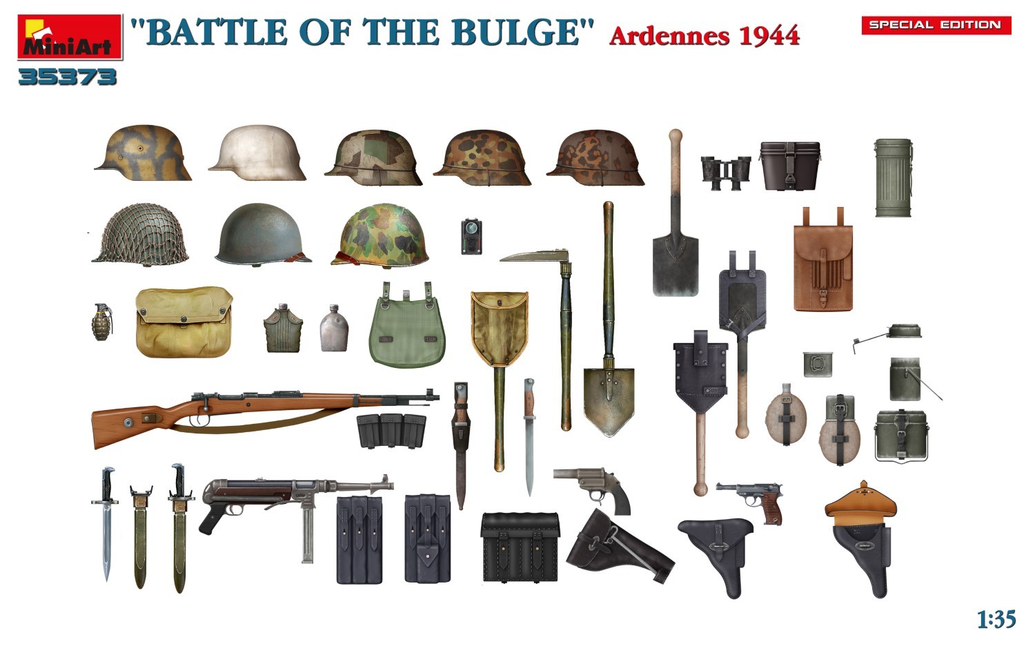 MiniArt 35373 1:35 1:35 Çıkıntı Muharebesi. Ardenler 1944. Özel Üretim