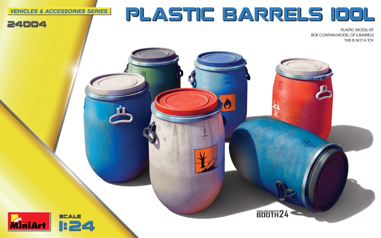 MiniArt 24004 1:24 100L Plastik Variller
