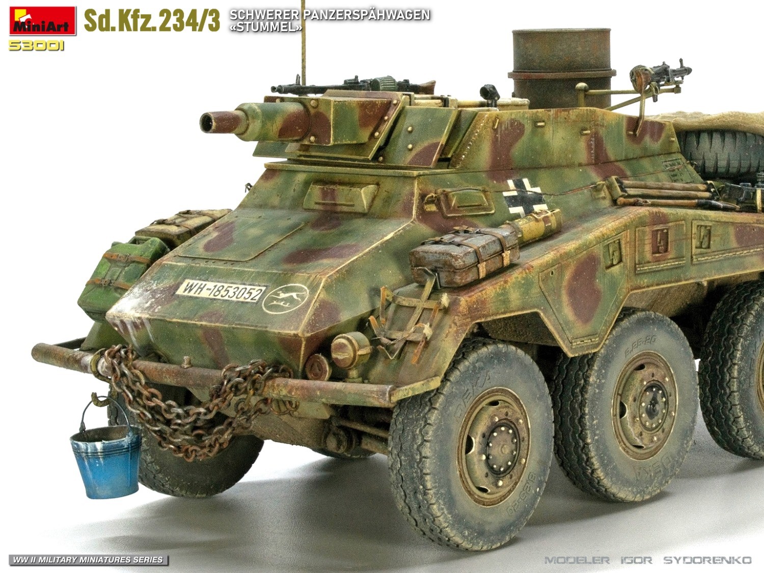 MiniArt 53001 1:35 Sd.Kfz.234/3 Ağır Zırhlı Keşif Aracı «Stummel»