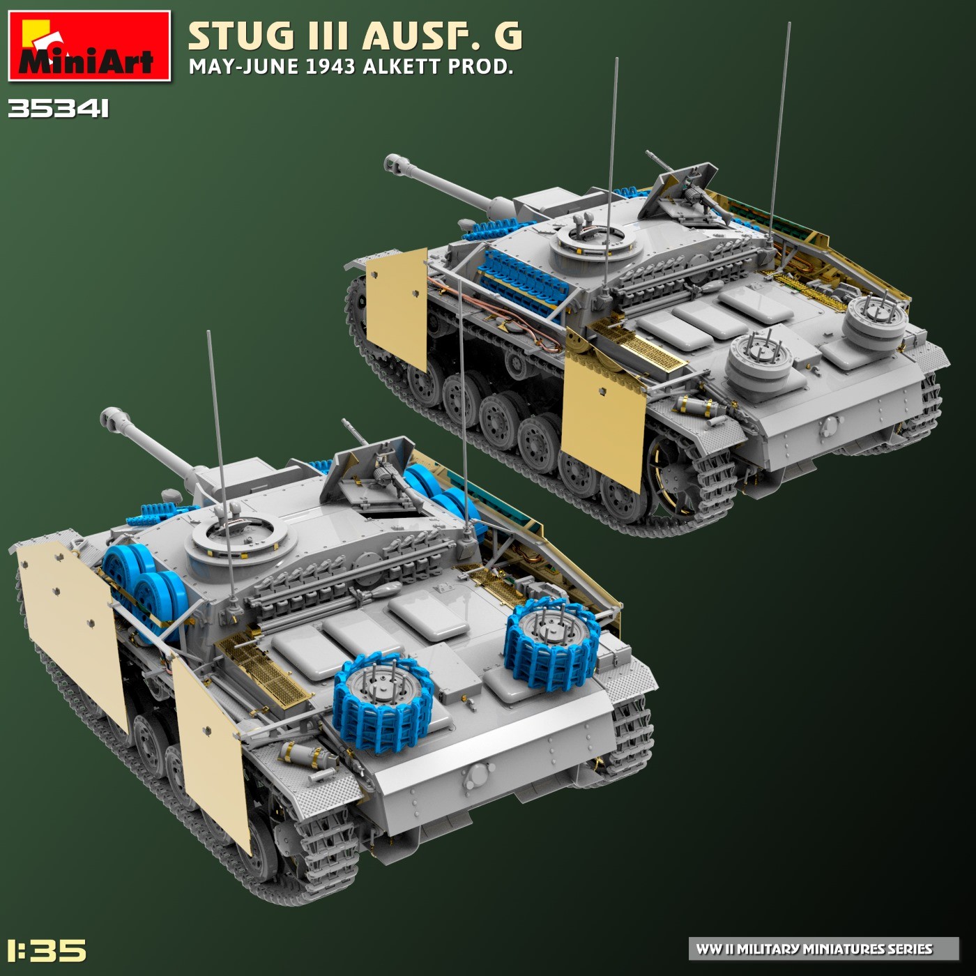 MiniArt 1:35 StuG III Ausf. G Mayıs-Haz. 1943 Alkett Prod.