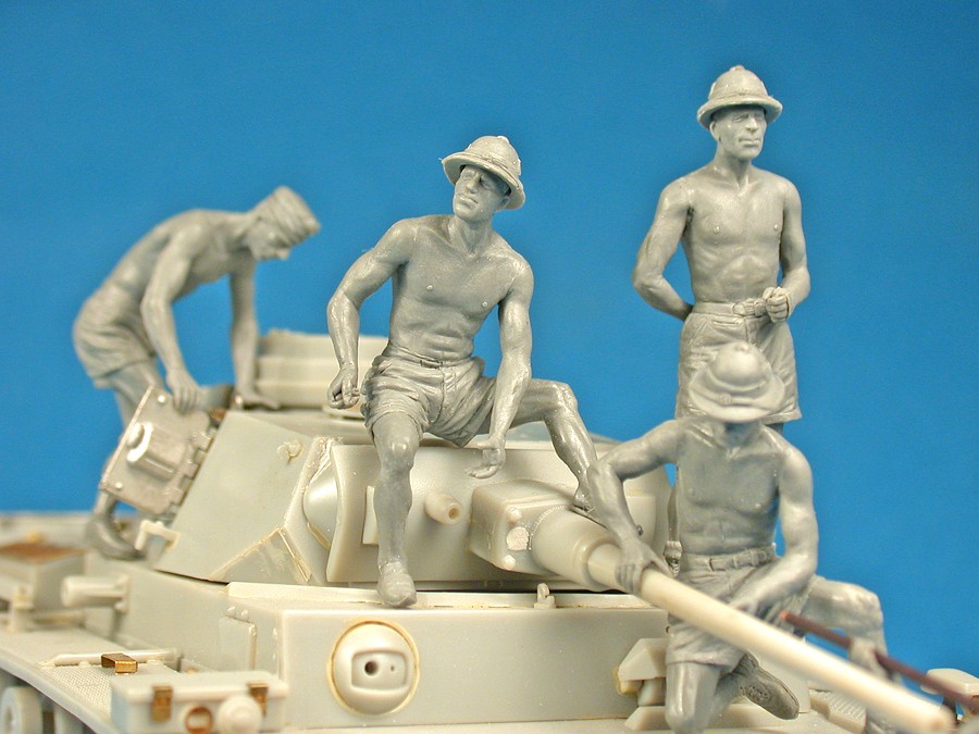 MiniArt 35278 1:35 Alman Tank Mürettebatı Afrika Korps. Özel Üretim