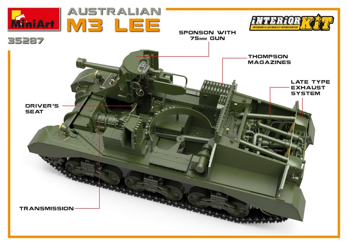 MiniArt 35287 1:35 Avustralya M3-Lee Interior Kit