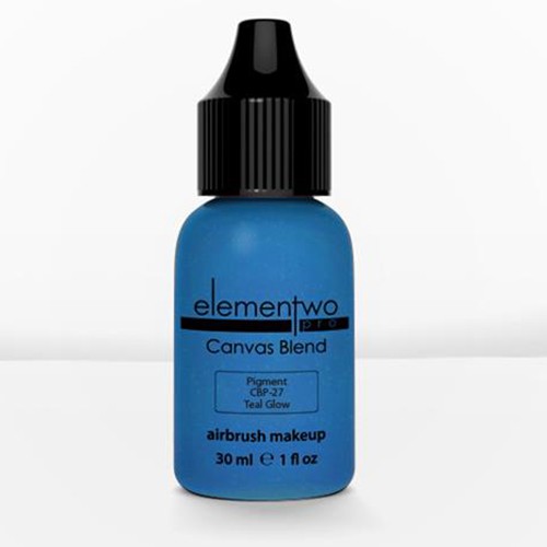 Elementwo Pro Canvas Blend Airbrush Makeup CBP-27 Teal Glow Parlak Pigment 30ml.