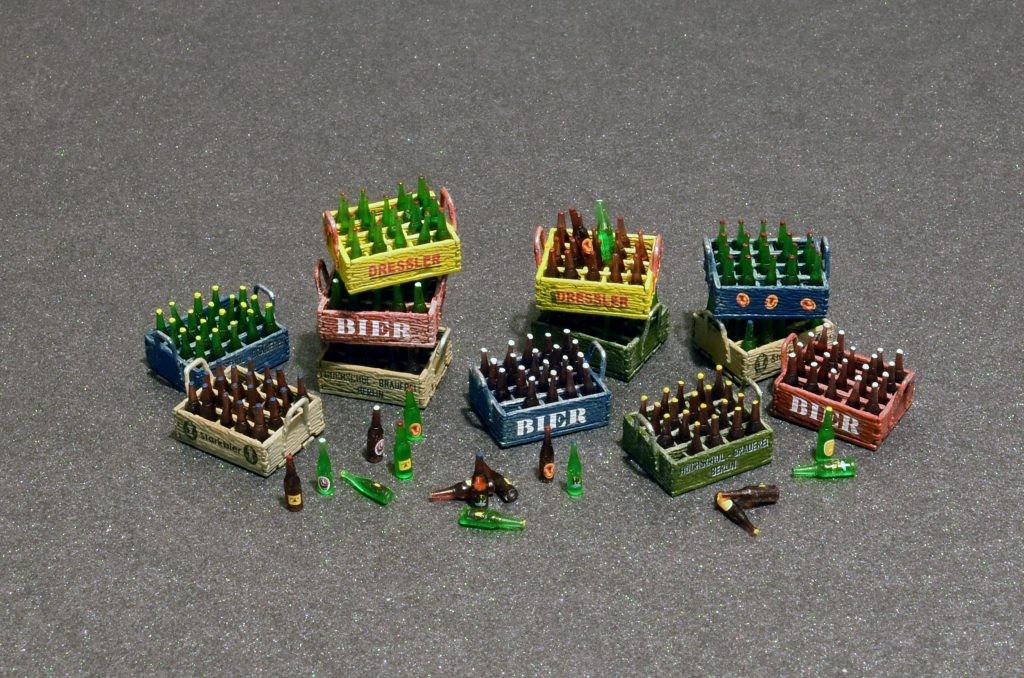 MiniArt 35574 1:35 Bira Şişeleri ve Ahşap Kasalar