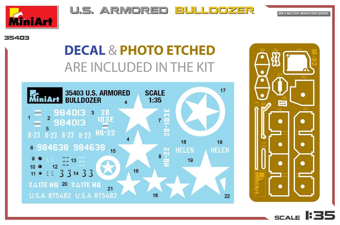 MiniArt 35403 1:35 Amerikan Zırhlı Buldozer