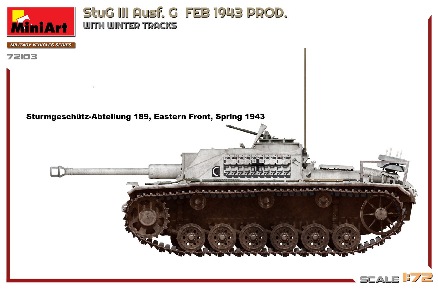 MiniArt 72103 1:72 StuG III Ausf. G Şubat 1943 Üretim Kış Paletli