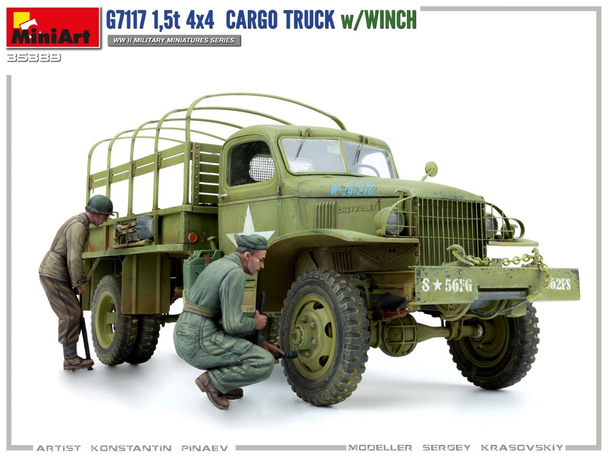 MiniArt 35389 1:35 G7117 1,5T 4×4 Vinçli Kasalı Kamyon