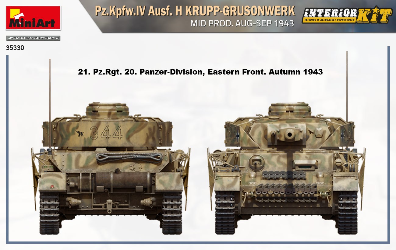 MiniArt 35330 1:35 Pz. Kpfw. IV Ausf H Krupp - Grusonwerk Mid. Prod. Ağustos-Eylül 1943 Interior Kit