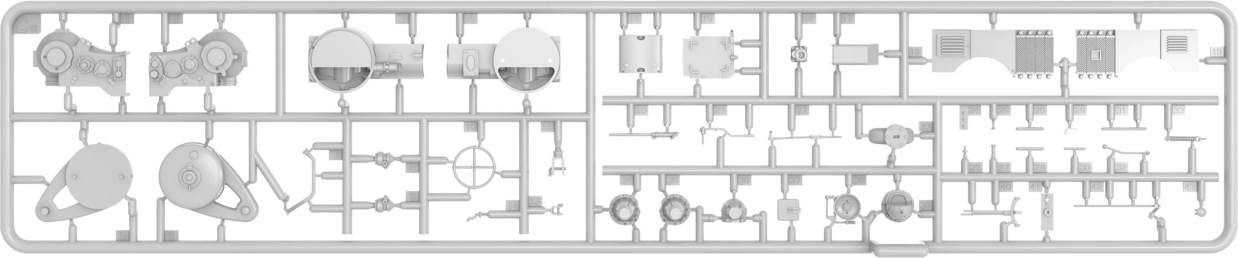 MiniArt 53008 1:35 Alman Traktör Fla-MG 151/20 Drillingslafette Auf. Sd. Anh. Ost Maketi