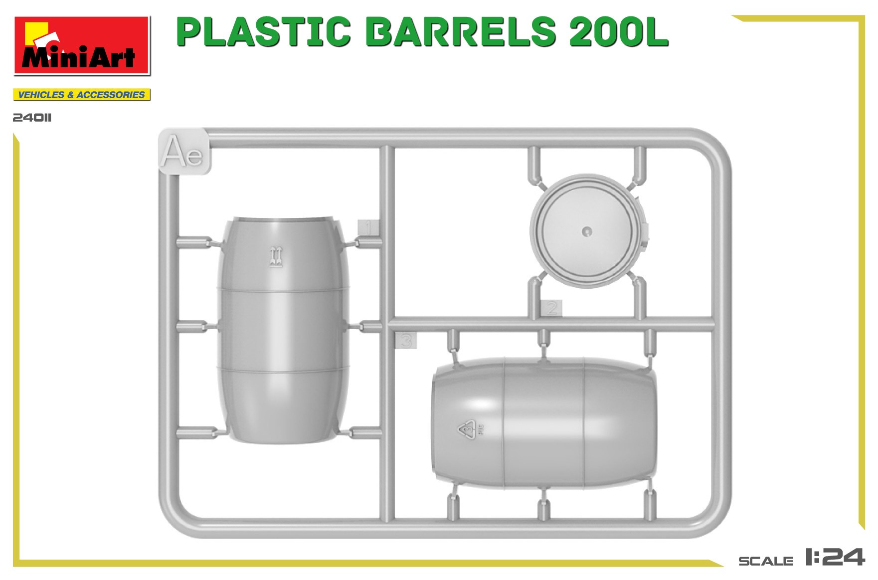 MiniArt 1:24 Plastik Bidonlar 200L.