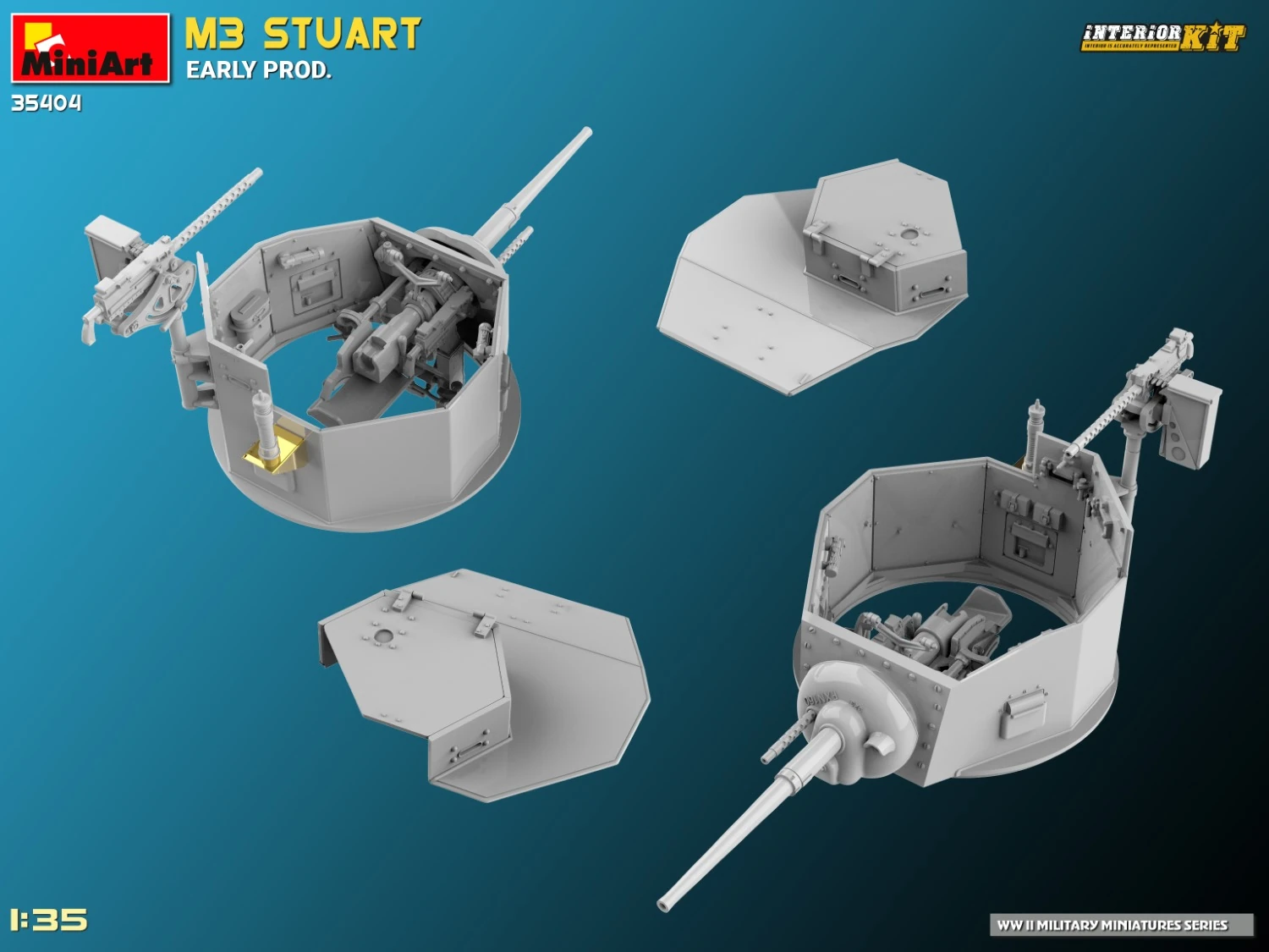 MiniArt 35404 1:35 M3 Stuart Early Prod. Interior Kit