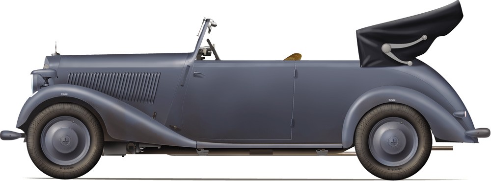 MiniArt 35107 1:35 Alman Personel Aracı MB 170V. Cabriolet.