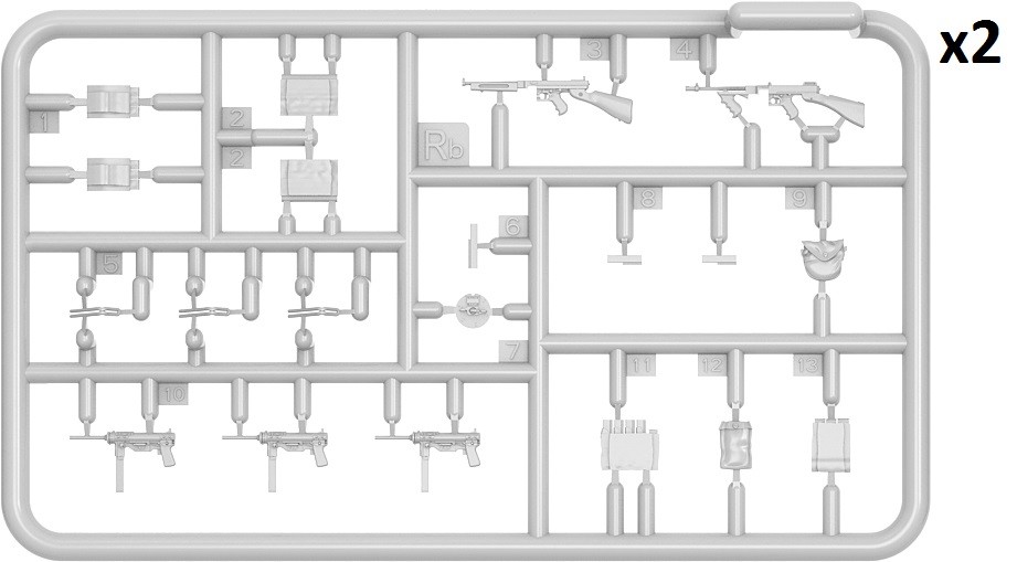 MiniArt 35334 1:35 Amerikan Tank Mürettebaat ve Piyadeleri için Silah ve Ekipmanlar