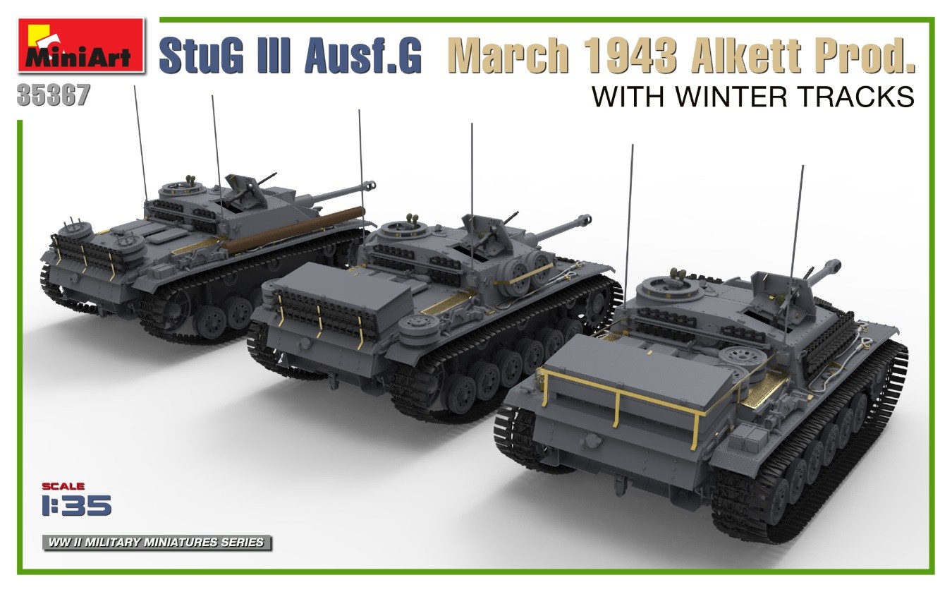 MiniArt 35367 1:35 StuG III Ausf. G Mart 1943 Alkett Prod Kış Paleti ile. Interior Kit
