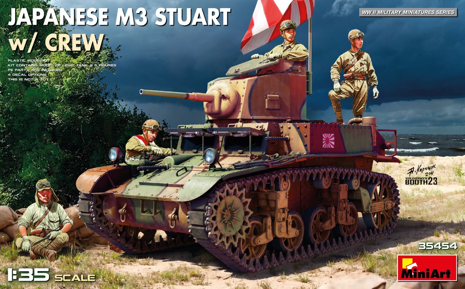 MiniArt 35454 1:35 Japon M3 Stuart, Mürettebatla birlikte