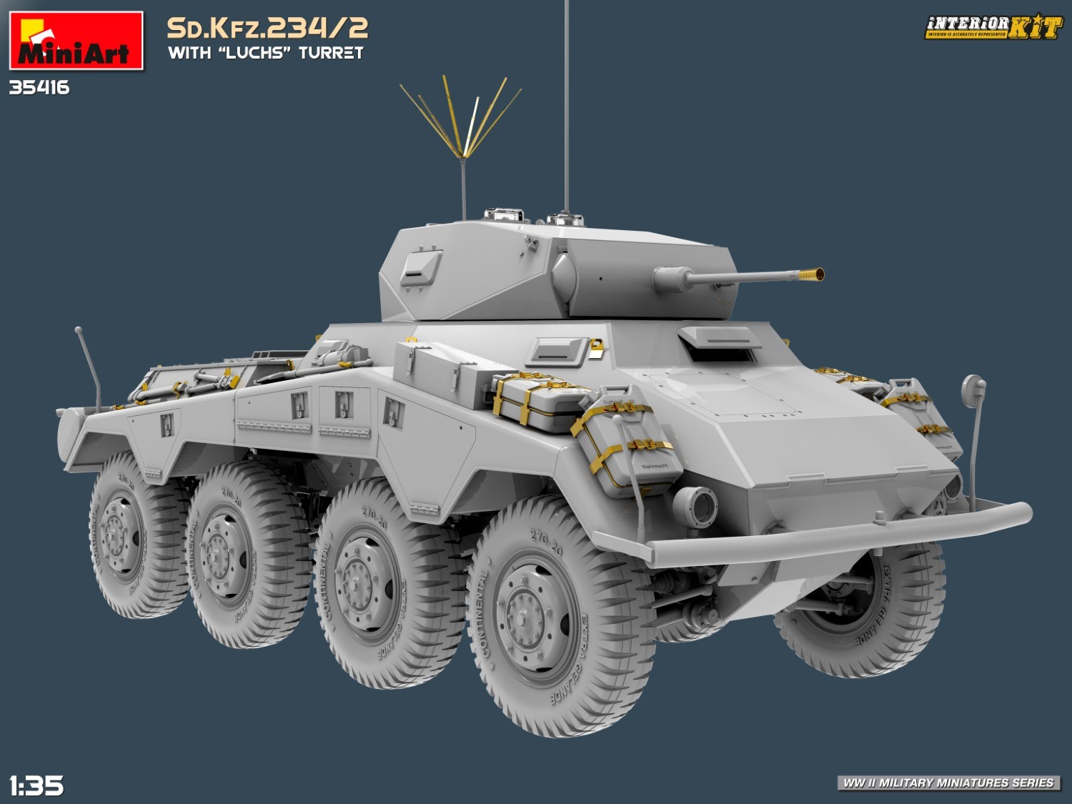 MiniArt 1:35 "Luchs" Kulesi ile Sd. Kfz. 234/2 Interior Kit