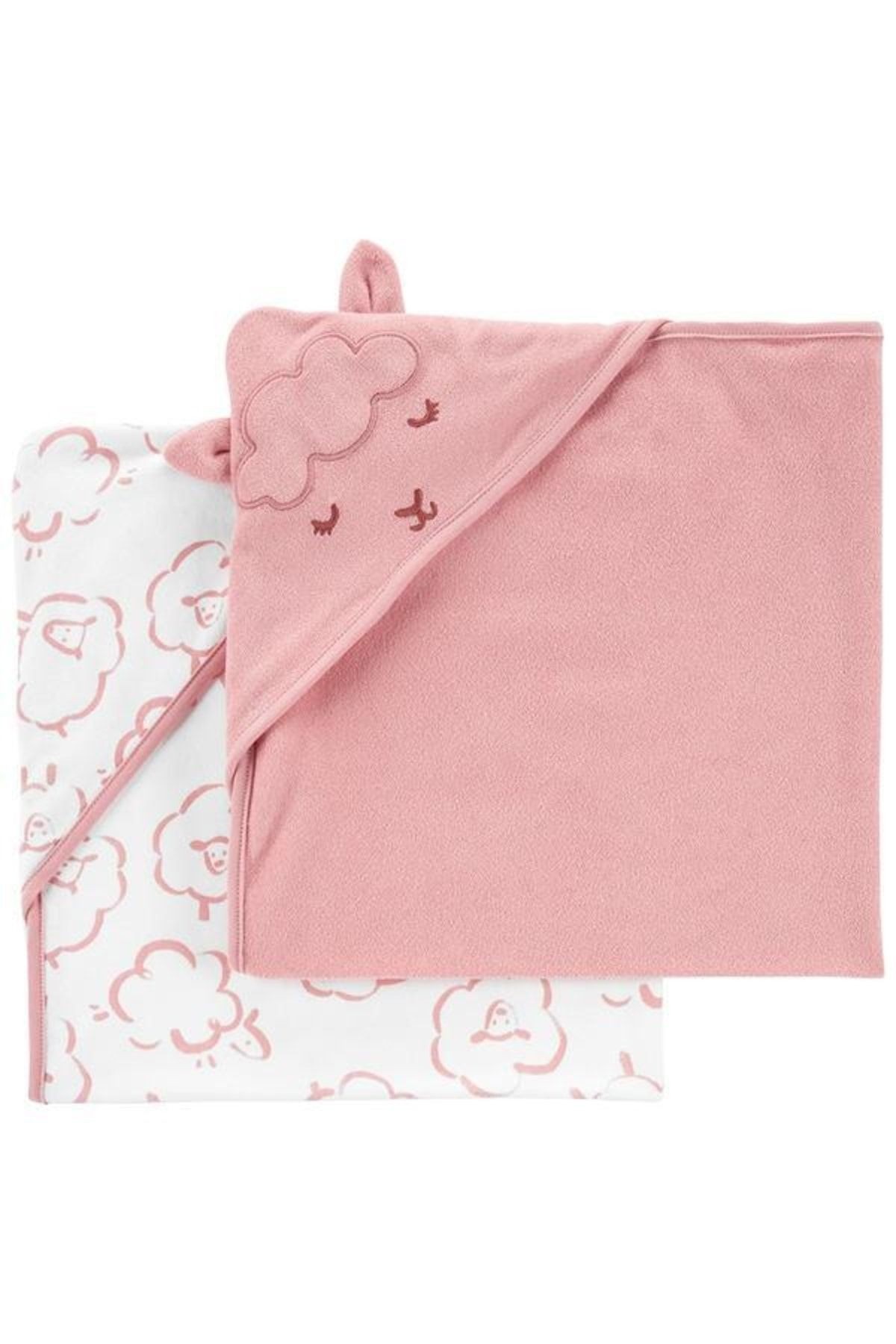 Layette Bebek 2'li Banyo Havlusu - Pembe