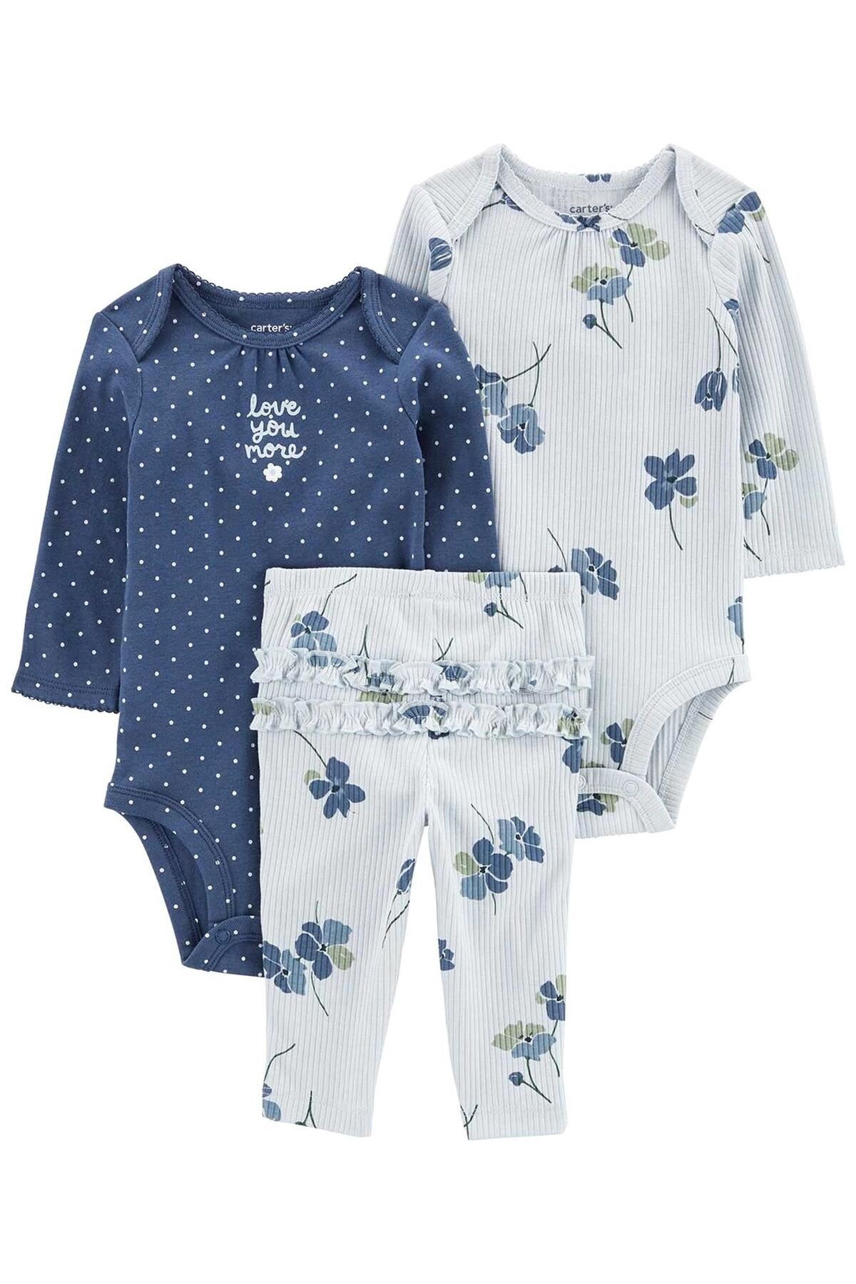 Layette Kız Bebek 3'lü Alt Üst Set