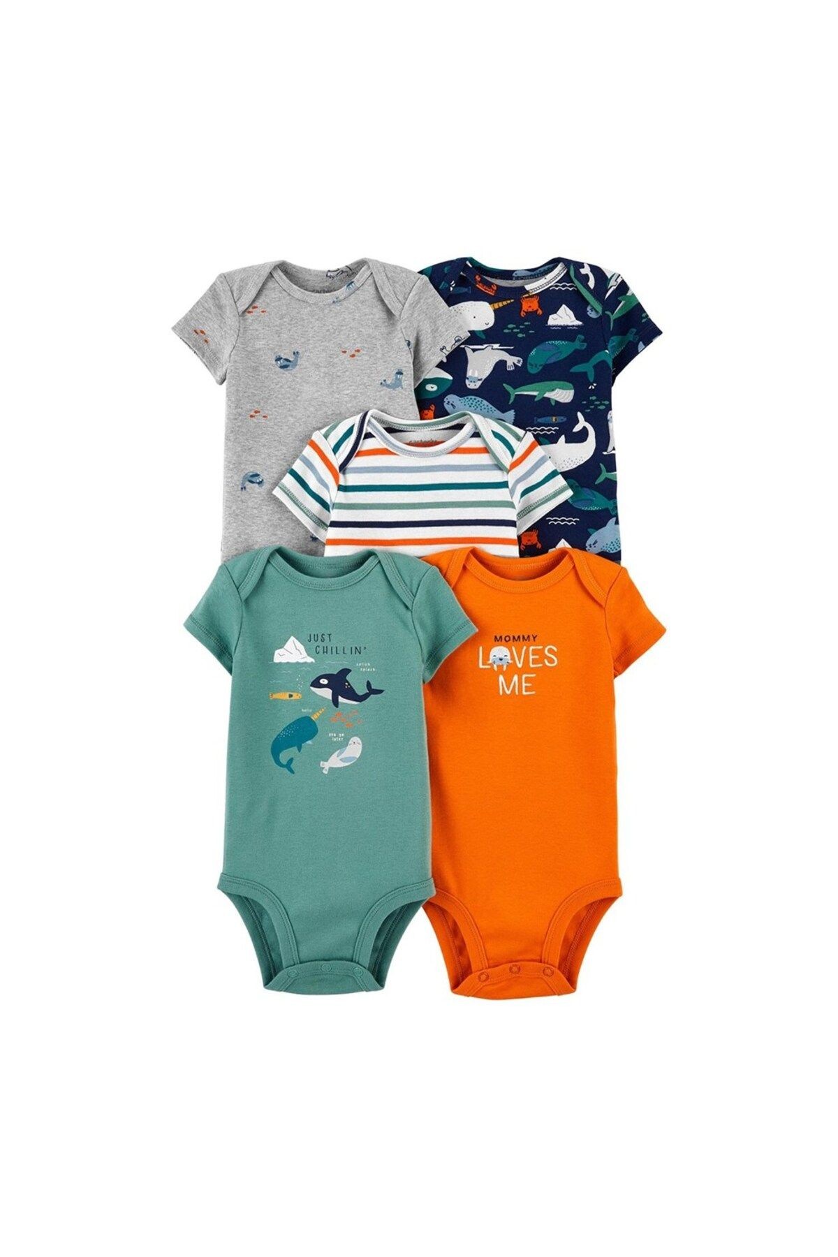 Layette Erkek Bebek 5 li Body - Beyaz