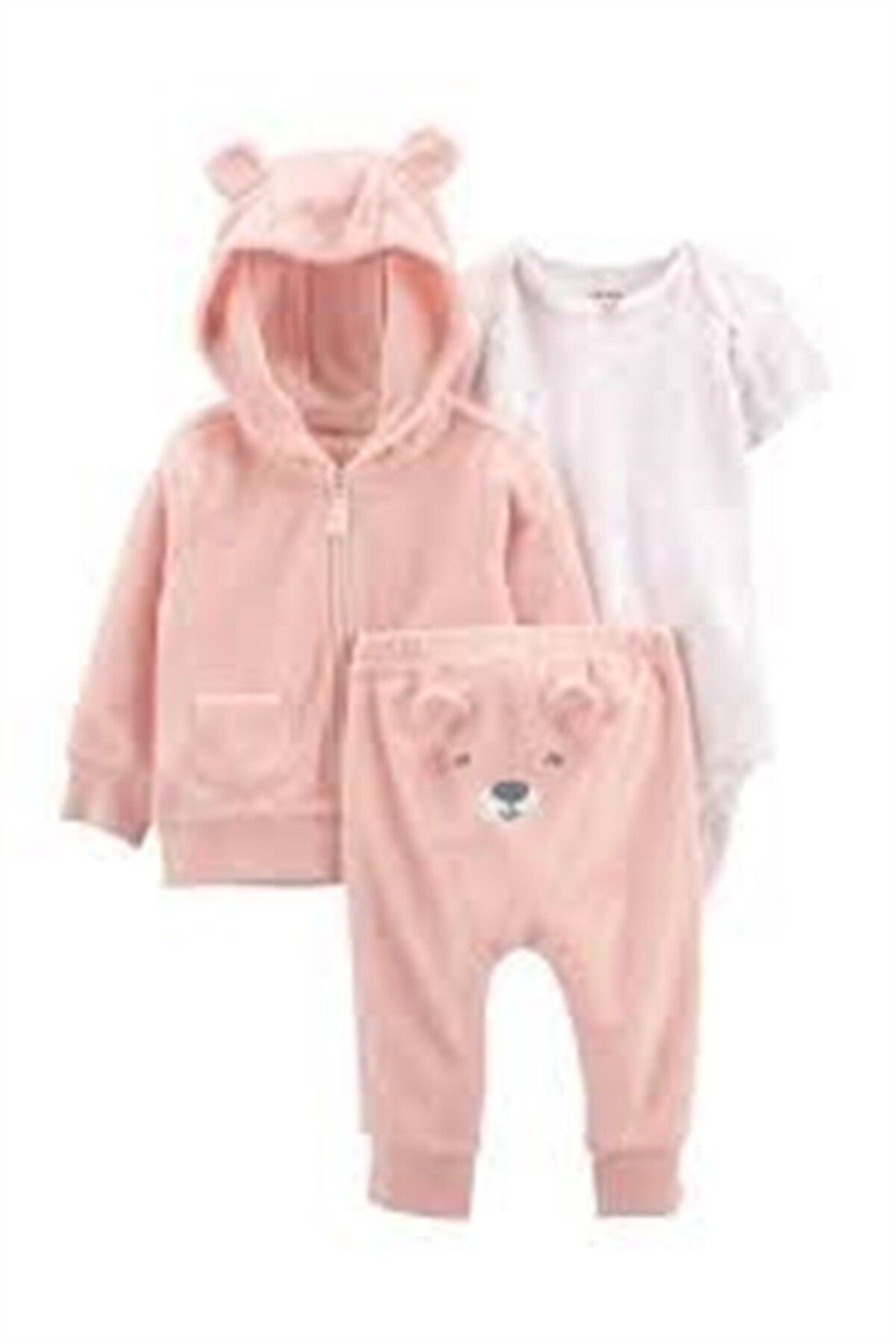 Kız Bebek 3lü Koala Desenli Set - Pembe