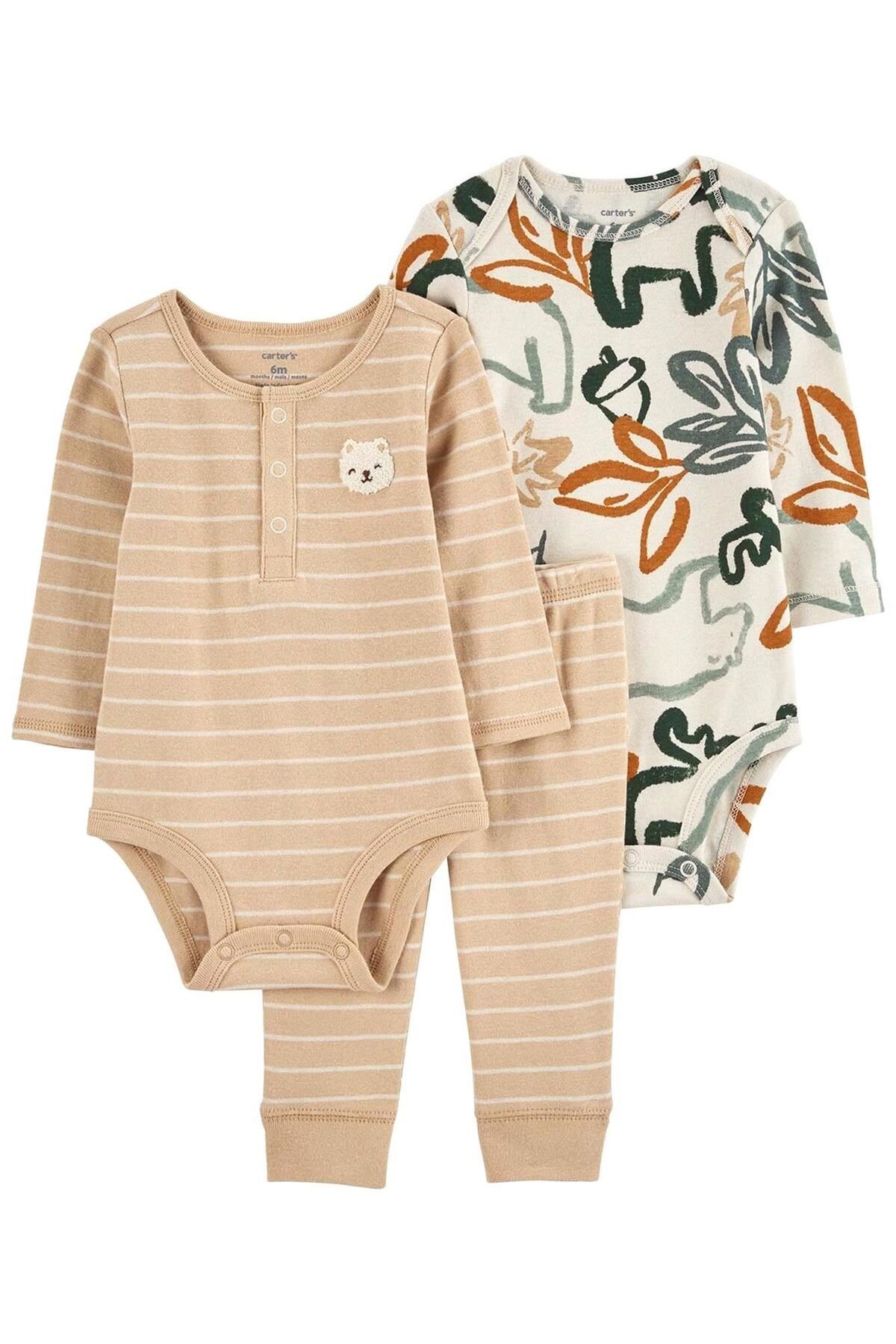 Layette Erkek Bebek 3'lü Alt Üst Set