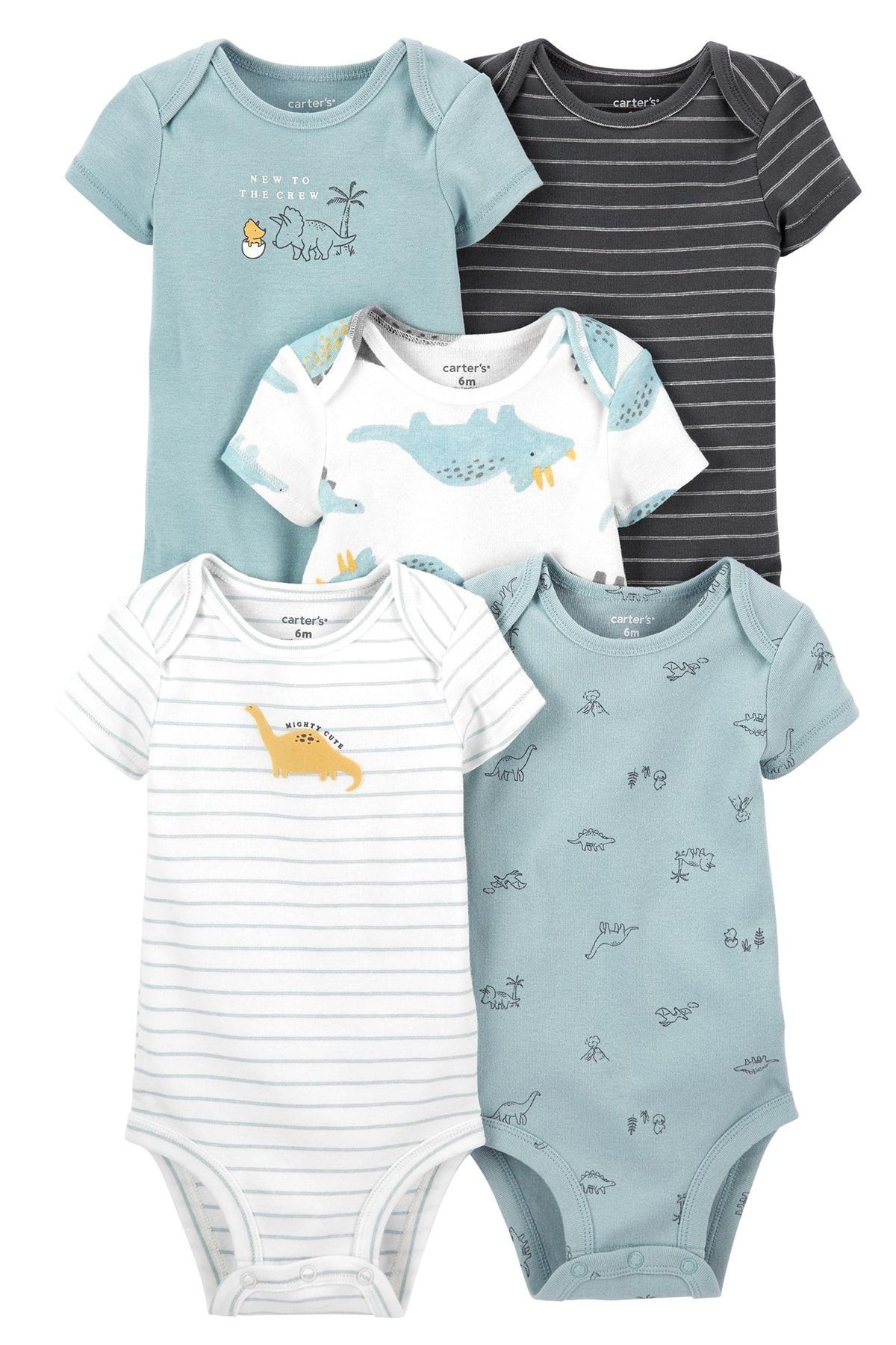 Erkek Bebek Dinazorlu Body Set 5li