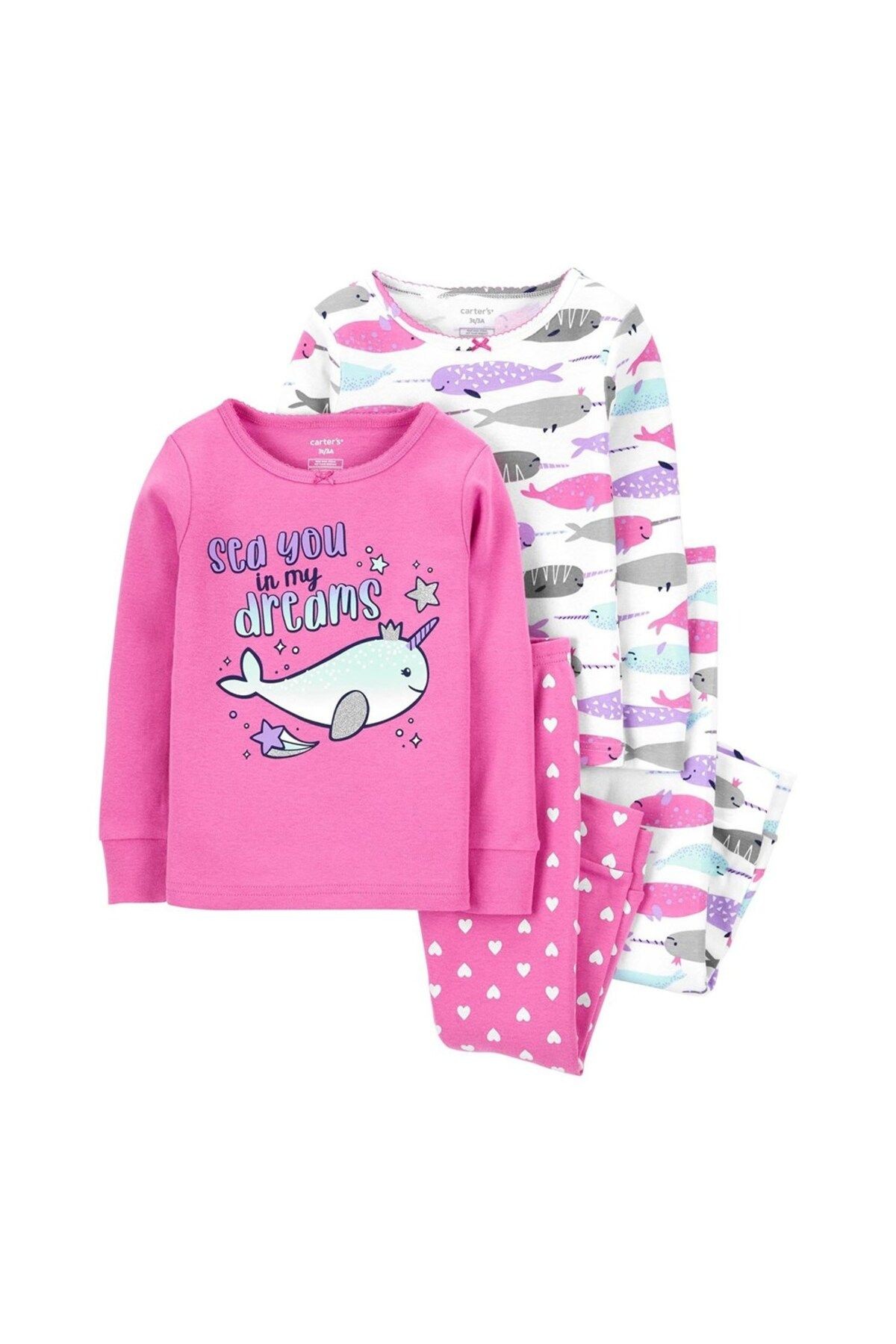 Kız Bebek 4 lü Pijama - Baskılı