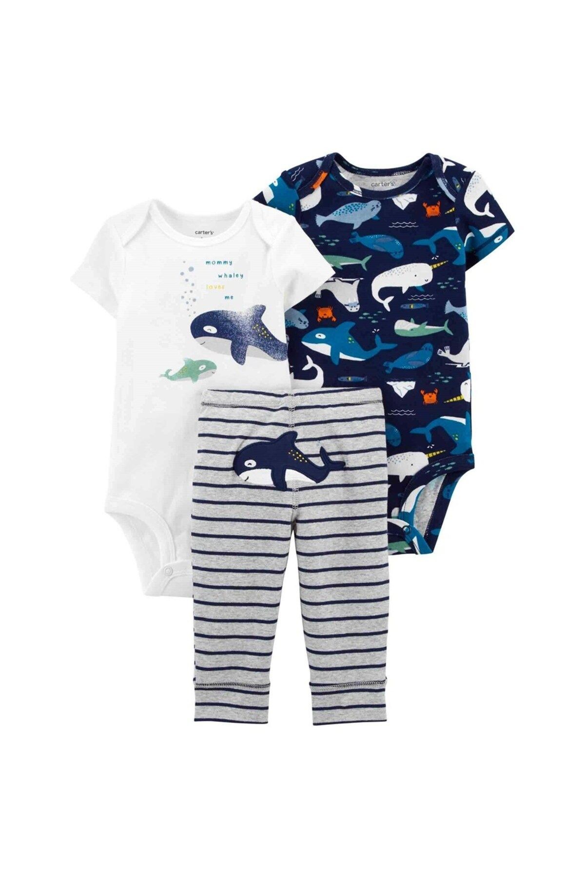 Layette Erkek Bebek 3 lü Set - Renkli