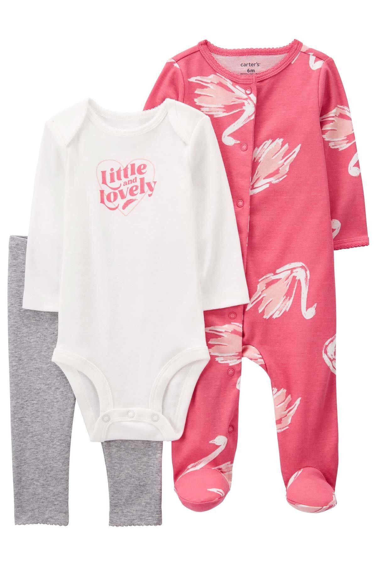 Layette Kız Bebek Tulumlu Set