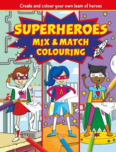 Superheroes Mix & Match Colouring - Superheroes