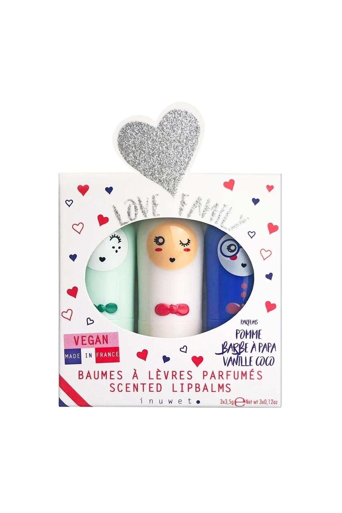 Coffret Love Family 3'Lü Lip Balm - Çok Renkli