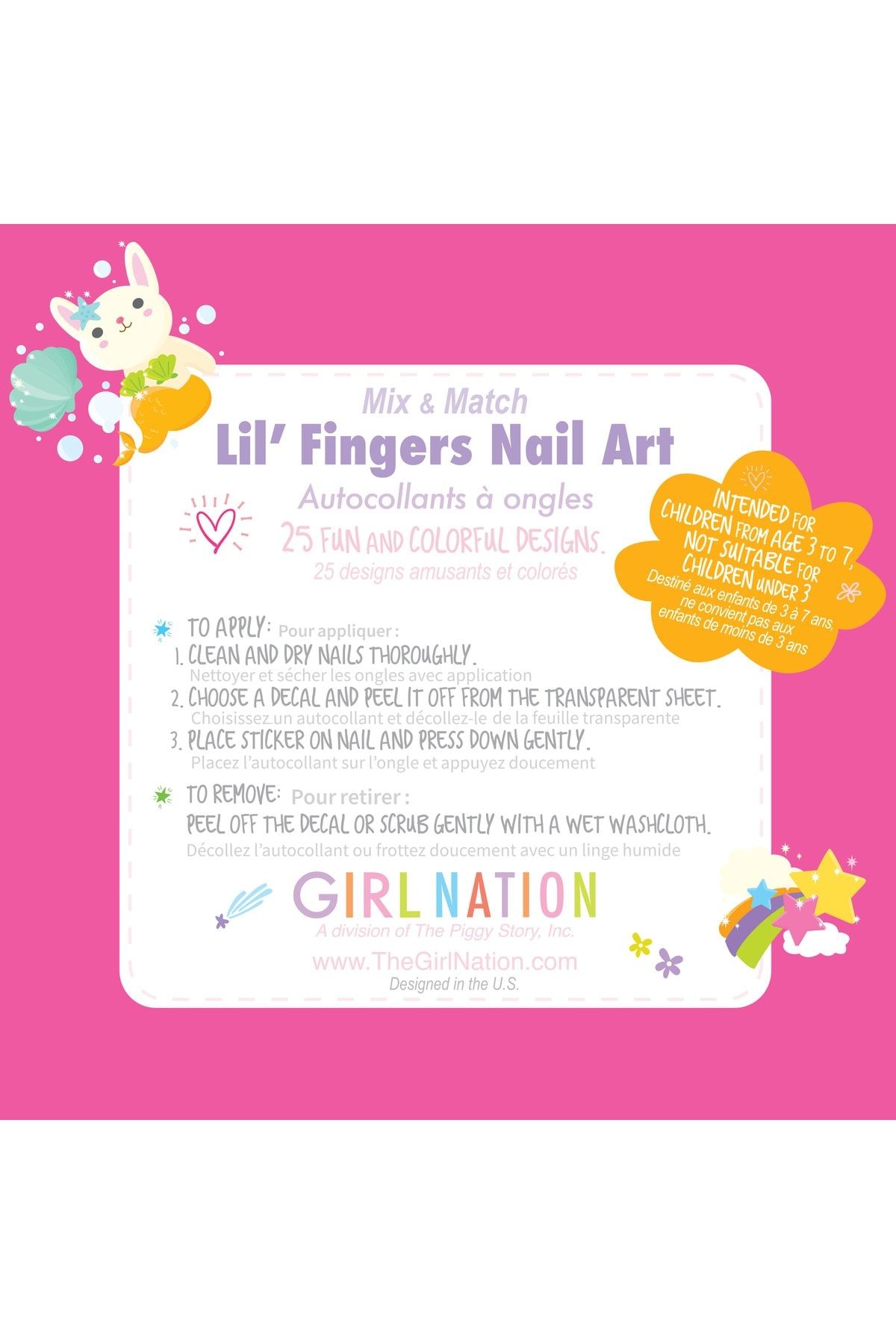 Lil Fingers Nail Art  Desenli Tırnak Çıkartmaları - Unicorn