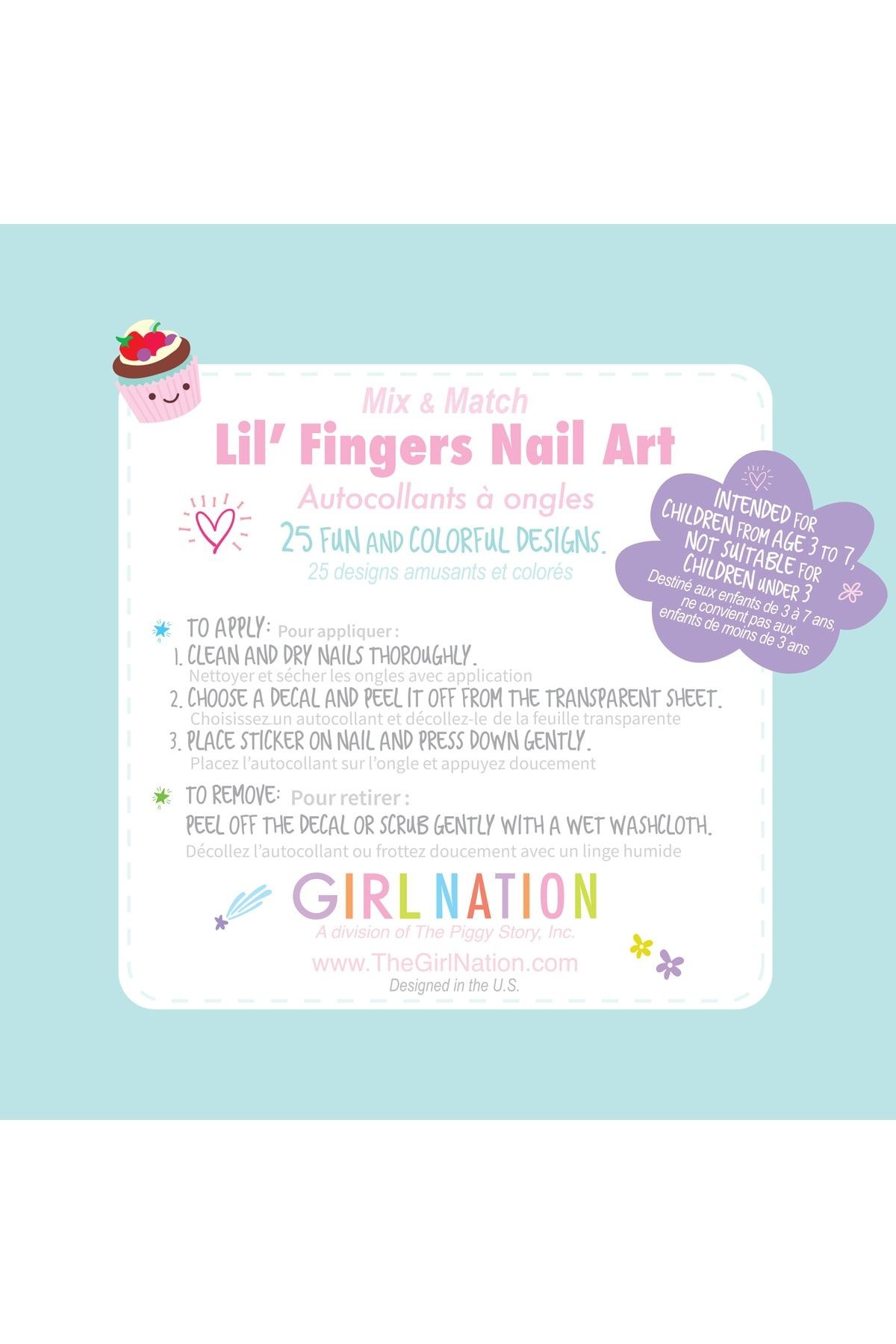 Lil Fingers Nail Art  Desenli Tırnak Çıkartmaları - Sweet Shop