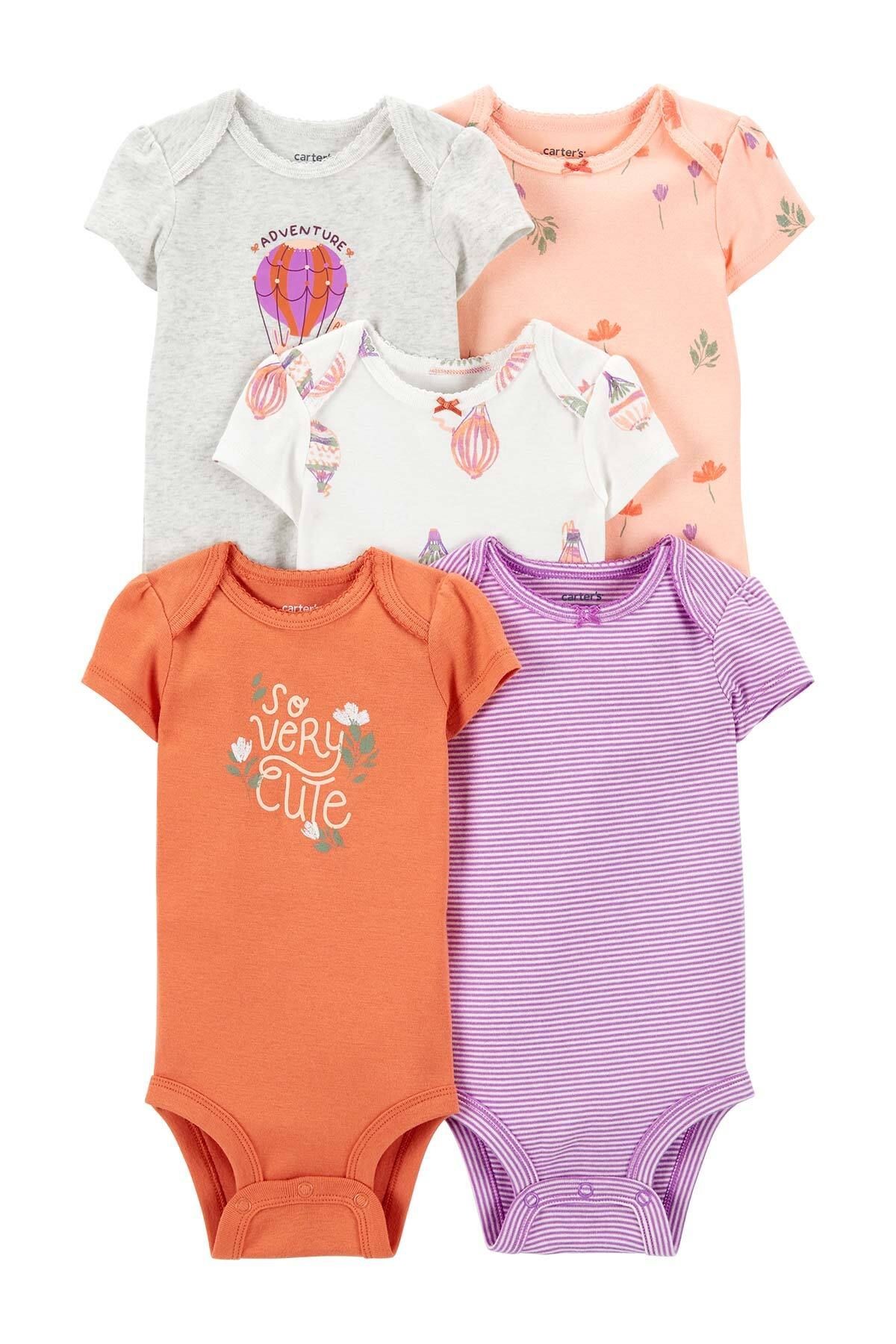 Layette Kız Bebek 5'li Body Set