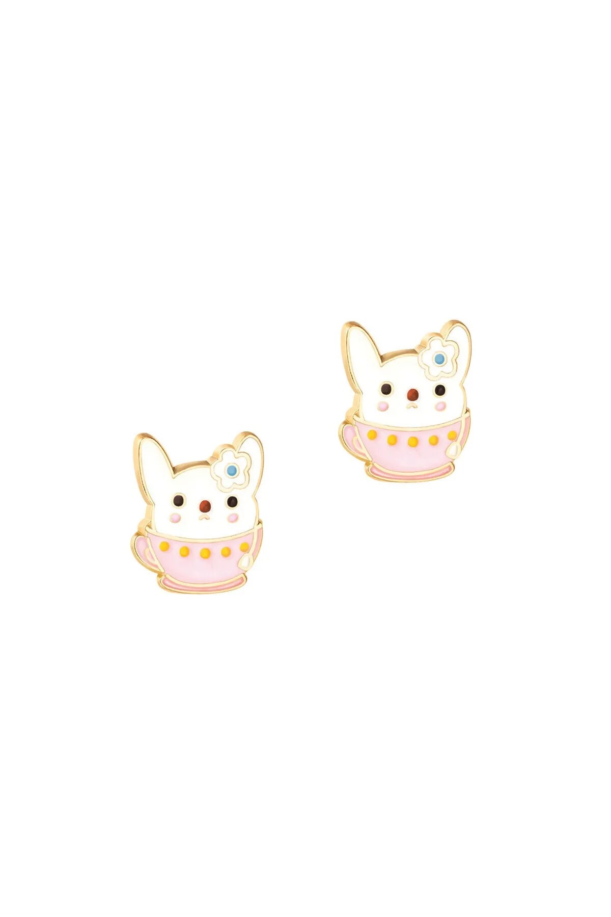 Cutie Studs Küpe - Bunny Tea Time