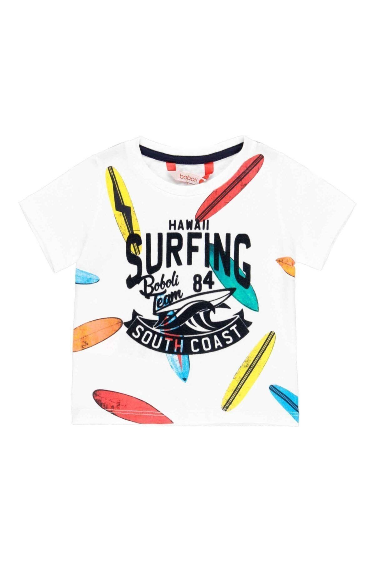 Erkek Çocuk Beyaz Surfing Tshirt