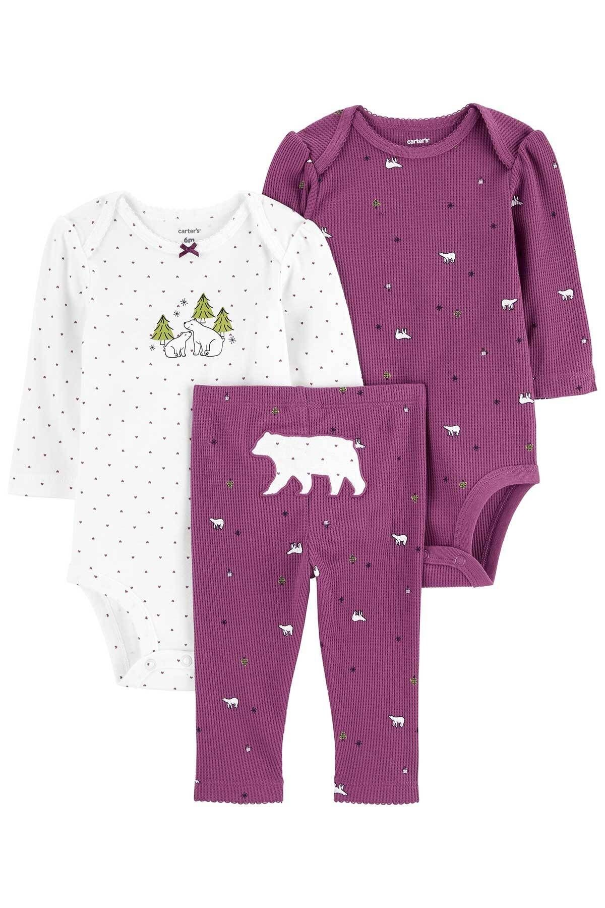 Layette Kız Bebek 3'lü Alt Üst Set