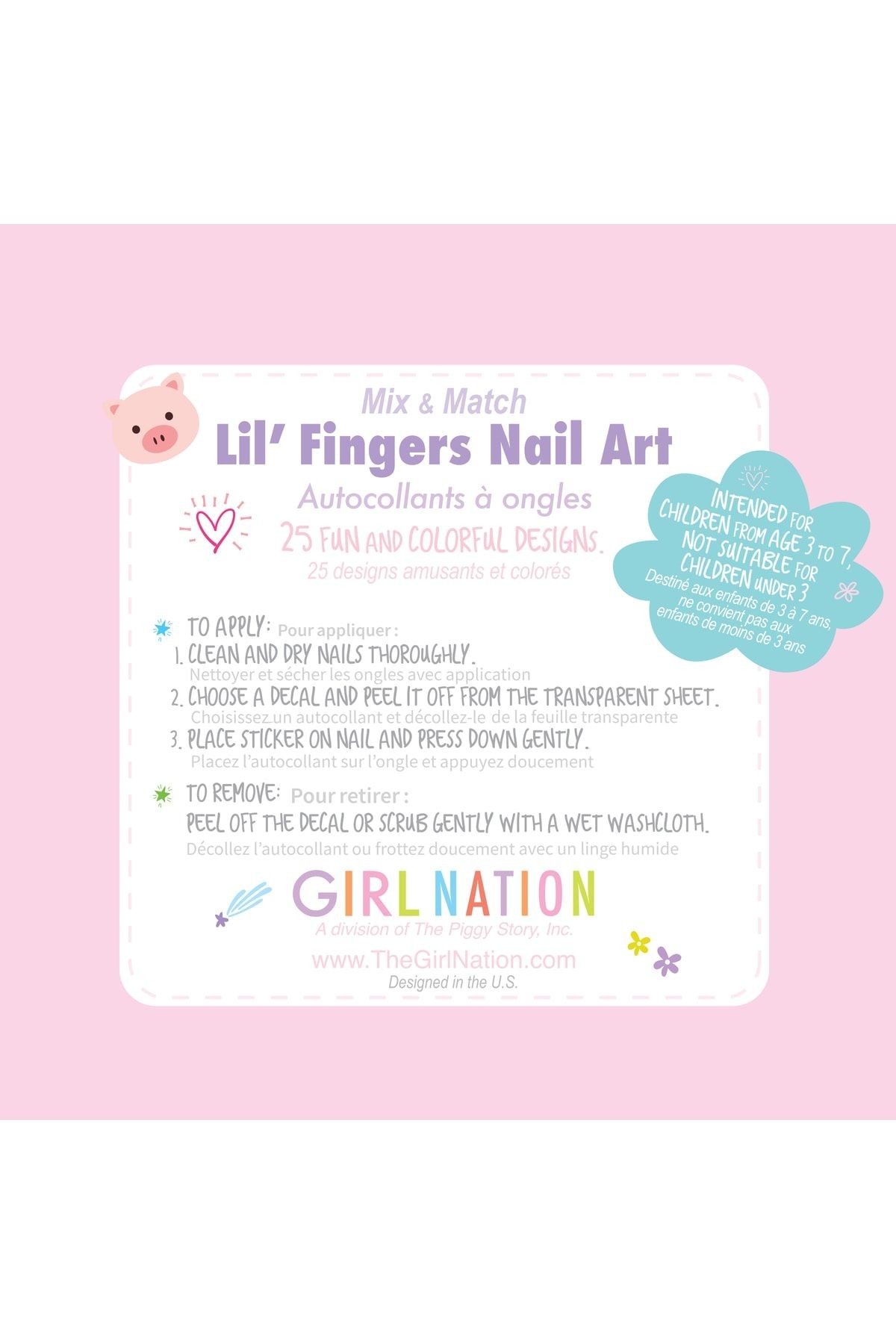 Lil Fingers Nail Art  Desenli Tırnak Çıkartmaları