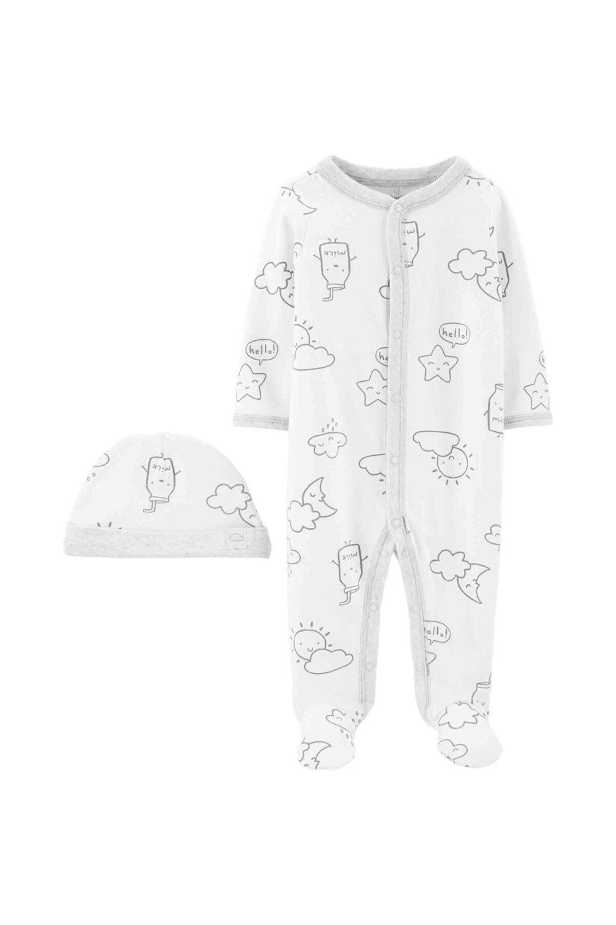 Layette Bebek Tulum   Şapka Set