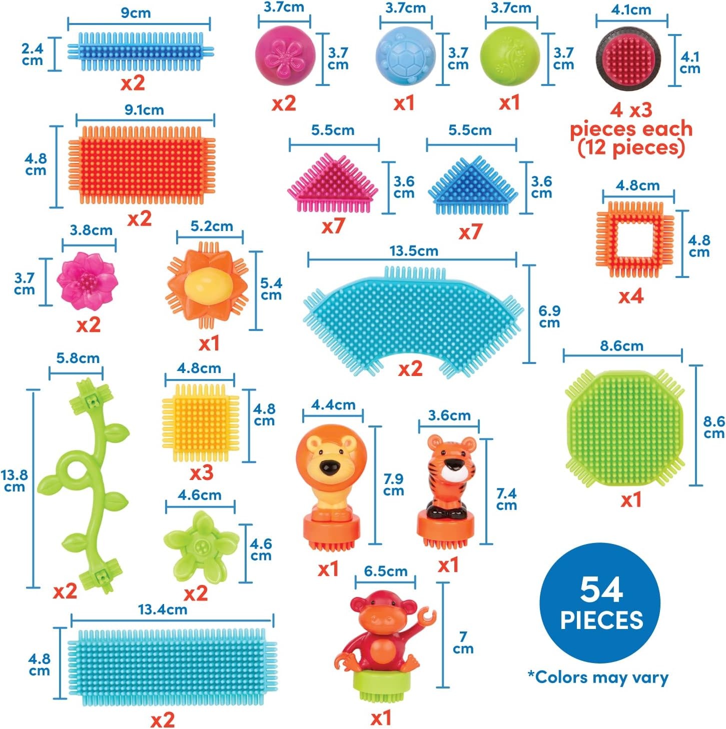 Yapı Oyuncakları - Orman - 54 Parça - Çok Renkli